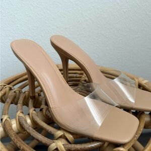 Contigo Tan and Clear Women's Heels